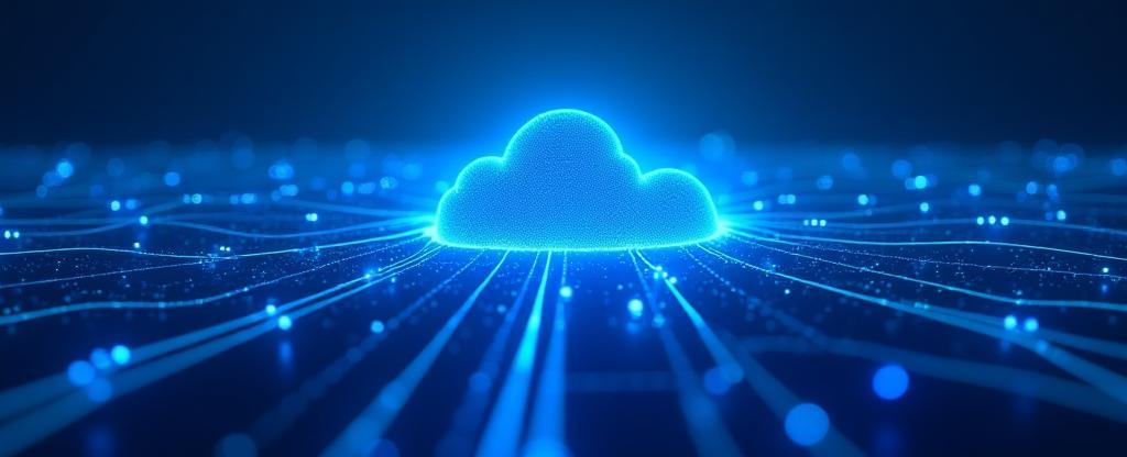 Abstract digital network and cloud infrastructure